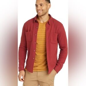 Goodfellow & Co Target Knit Button Down Shirt Red Size Large